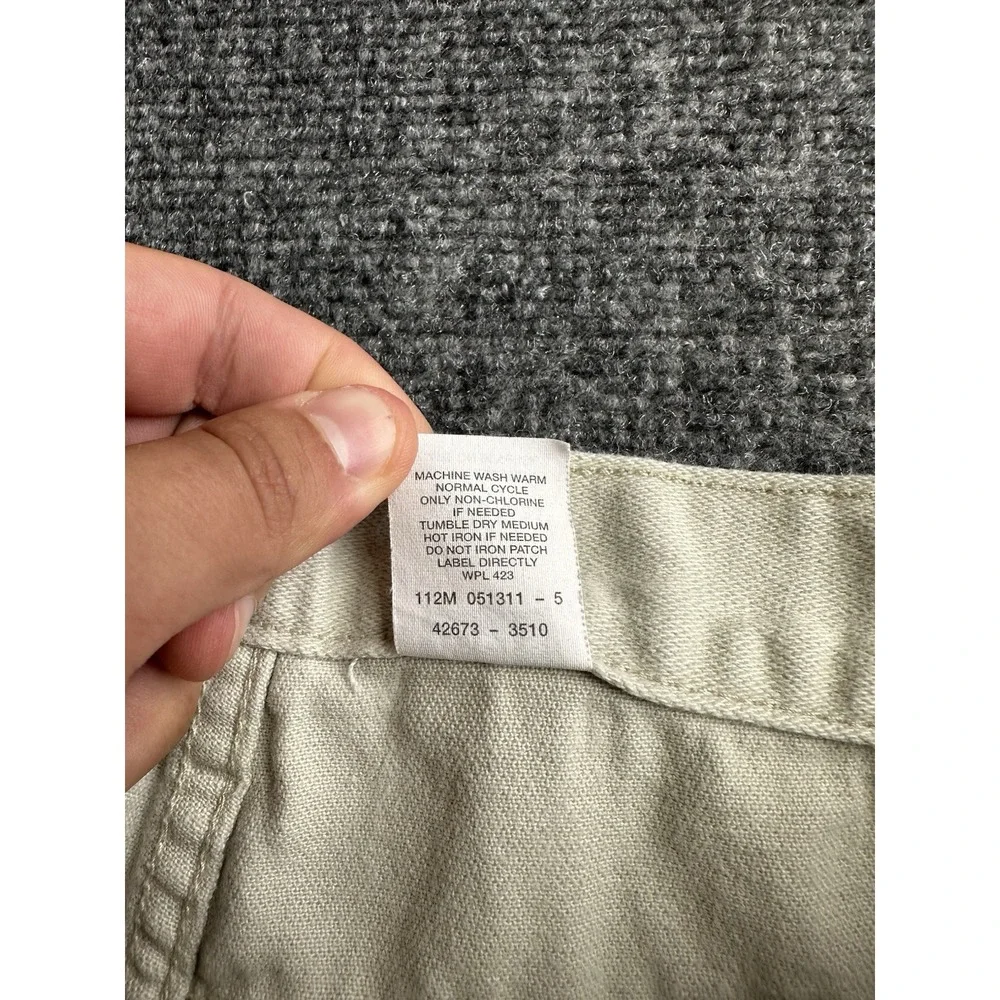 Mens 90s Levis Carpenter Work Pants Made in Hong Kong Beige, Size 34x30